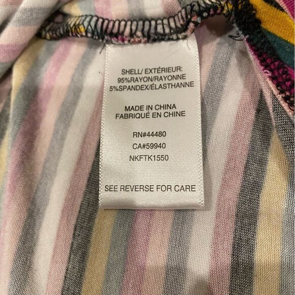 🔆3/$25🔆 Love, Fire Striped Sleeveless Tunic Size L - Picture 6 of 7